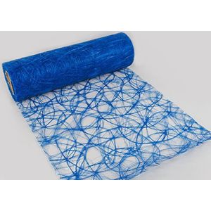 Sizoweb tafelloper 25 meter rol voor decoratie voor verschillende gelegenheden zoals Pasen, Kerstmis, bruiloft of doop (kleur: middelblauw, afmetingen: 30 cm x 25 m, bijzonder robuust, afwasbaar)