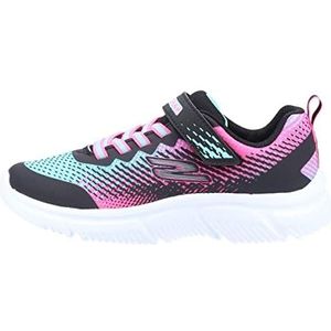 Skechers Go Run 650 Sneaker voor meisjes, Zwart Mesh Multi Trim, 27 EU