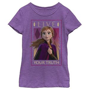 Disney Anna Lives Truth T-shirt voor meisjes, Paarse bes, XL