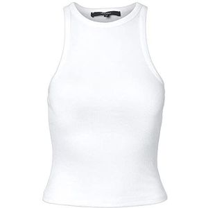 Bestseller A/S - VMROMA S/L Rib JRS NOOS - Top - Bright White - Katoen