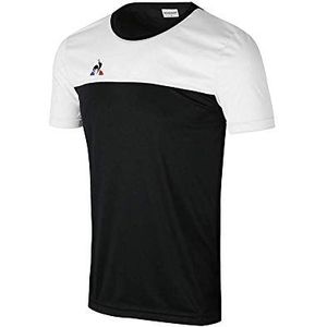 Le Coq Sportif Dames N°3 Maillot Match Mc Zwart/optisch wit onderhemd