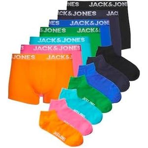 Jack & Jones JACCOLE TRAVELKIT, Victoria Blue/Pack: green Bee Black - Hot Pink - Scuba Blue - Persimmon Orange - Navy Blazer, XXL