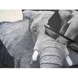 Daunex Zachte deken, 130 x 160 cm, design olifant