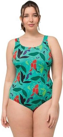 Ulla Popken - Badpak Alice - Groen - Softline - Grote Maten