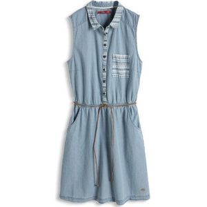edc by ESPRIT dames blouses jurk denim mix, blauw (C Light Bleach 947), 36