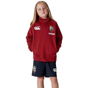 Canterbury Unisex Kids Britse en Ierse leeuwen 1/4 Zip Fleece, Rode Dahlia, 10 Jaar