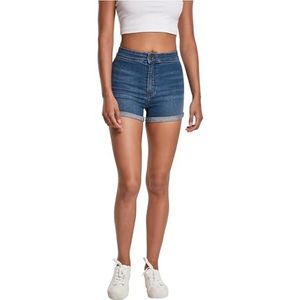 Urban Classics damesshorts, Mid Indigo Washed