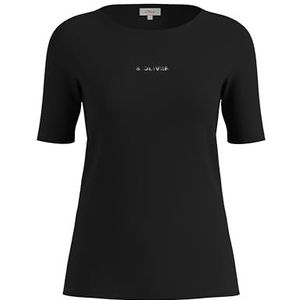 s.Oliver T-shirt voor dames met logoprint, 99d0, 48