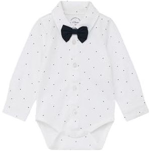 s.Oliver jongens body lange mouwen, wit 01a2, 68