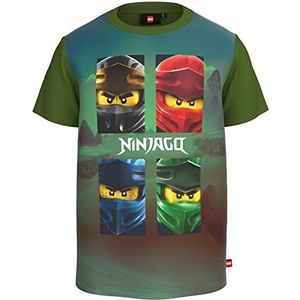 LEGO Ninjago Jungen T-Shirt Cole Kai Lloyd Jay LWTaylor 120, 839 Groen Melange, 92