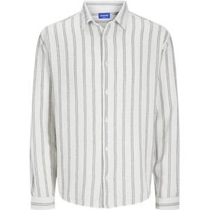 Jorjoshua Loose Weave Shirt Ls, Cloud Dancer/Stripes: strepen, L