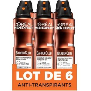L'Oréal Paris - Men Expert BarberClub Deodorant Bodyspray Protection 48 uur - 150 ml - 6 stuks