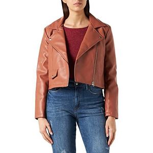 JdY Dames JDYETTA Faux Leather Jacket OTW NOOS kunstleren jas, Copper Brown, 40