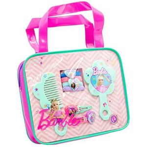 Joy Toy Barbie 22785 22785 Accessoireset voor handtas van pvc, glitter-continine, 2 clips, 4 haarelastiekjes, kam en spiegel, meerkleurig, 22785