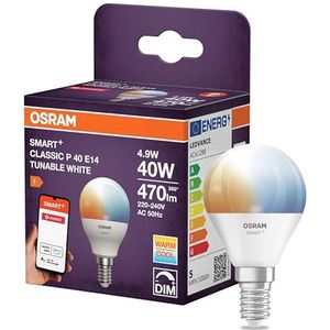 OSRAM - SMART LED-lamp - Wit - P40 mini bolvorm E14 - 4,9W - ZigBee 3.0 - Dimbaar