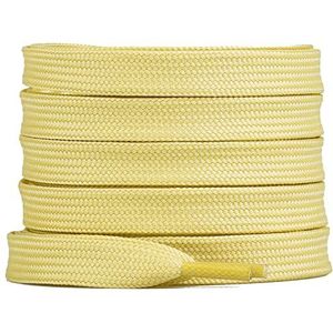 BRGUR Unisex's voor atletische hardloopschoenen laarzen snaren platte schoenveters, beige geel, 60 cm (2 paar), Beige Geel