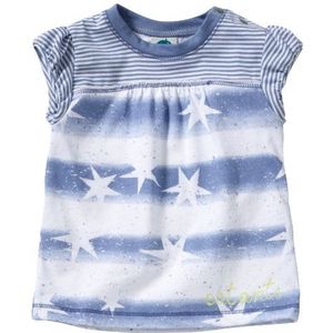 Sanetta Baby - meisjes T-shirt, gestreept 123055, blauw (5791), 98 cm