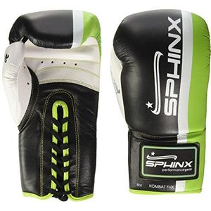Sphinx Gear Pro-Fight Combat FHX bokshandschoenen, uniseks, voor volwassenen, zwart, 08 oz