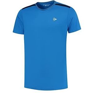 Dunlop Boy's Club Boys Crew Tee Tennis Shirt, Blauw/Navy, 140, blauw/navy, 140 cm