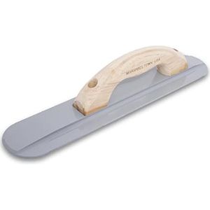 Marshalltown hand gladder met houten handvat, magnesium, voor vloer en beton, grootte van de gladder: 406x79 mm