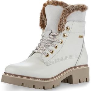 Tamaris - 1-26275-43 - Dameslaarzen - Gebroken Wit - Warme Voering - Blokhak