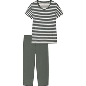 Schiesser damespyjamaset, jade gestreept, 38