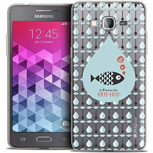 Caseink - Beschermhoes Case voor Samsung Galaxy Grand Prime [Crystal HD Collection Petits Grains® Design Le Poisson - Rigide - Ultra dun - Gedrukt in Frankrijk]