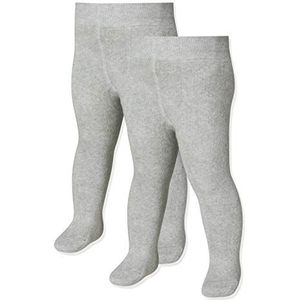 Playshoes Uniseks thermo-warme panty voor kinderen, grijs/gemêleerd dubbelpak, 74-80