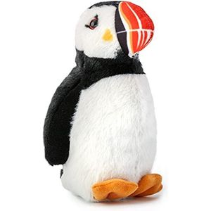 Wild Republic 19600 Frailecillo Atlántico Peluches pluche vogel papegaaienduiken met authentiek origineel zang, knuffeldier, pluche dier, 13 cm, zwart-wit