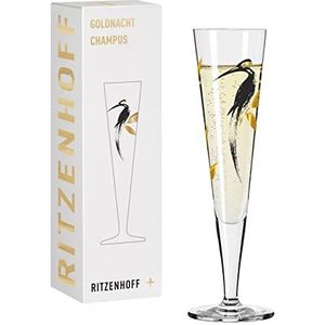 RITZENHOFF 1071021 champagneglas 200 ml - Serie Goldnacht Nr. 21 - elegant designerstuk met echt goud - Made in Germany