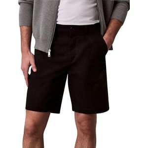 Calvin Klein Klassieke chino-shorts van katoen op knielengte voor heren, Zwart (zwart), 28W