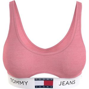 Tommy Jeans Sleutelgatbralette voor dames (Ext maten) Tickled Pink XL, Roze gekieteld, XL