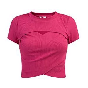 myMo Dames T-Shirt 12427236-MY010, PINK, M/L, roze, M/L
