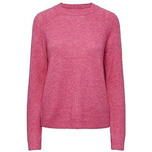 PIECES dames Pullover trui Pcjuliana Ls O-hals Knit Noos Bc, shocking pink, XL