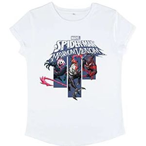 Marvel Venom Banners T-shirt met opgerolde mouwen, wit, XL, wit, XL