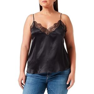 Pinko Tevatrone Top Satijnen Stretch Co Modieuze tanktop voor dames, Z99_nero Limousine, 34 NL