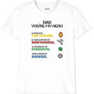 Marvel BOMARCOTS205 T-shirt voor jongens ""You're My Hero Icon's Avenger"", wit, maat 08 jaar, Wit, 8 Jaren
