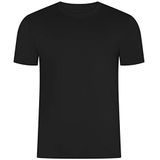 HRM Heren Zwaar Luxe Ronde Hals T-Shirt, Zwart, Maat XS I Fair Trade Heren Ronde Hals T-Shirt, 195 g/m² I Duurzaam & Gemaakt van 100% Biologisch Katoen