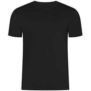 HRM Heren Zwaar Luxe Ronde Hals T-Shirt, Zwart, Maat L I Fair Trade Heren Ronde Hals T-Shirt, 195 g/m² I Duurzaam & Gemaakt van 100% Biologisch Katoen