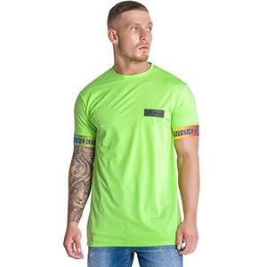 Gianni Kavanagh Neon Green Torsion T-shirt voor heren, Neon groen, S