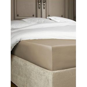 Hoeslaken - Taupe - Jerseykatoen - Elastomeer - 180 x 200 cm