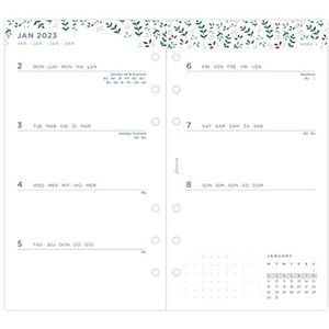 Filofax Persoonlijke tuinweek om dagboek te bekijken - 2023, wit