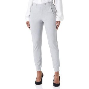 KAFFE Damesbroek, korte lengte, elastische taille, elastische manchetten, regular fit, Licht Grijs Melange, 32