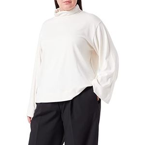 HUGO Women's Flared_Turtle Neck LOUNGEW_Sweatshirt, Open White110, XS