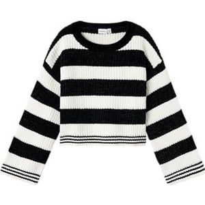 NAME IT Meisjes Nkfnolea Ls Short Knit Gebreide Trui, zwart, 122-128