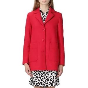 Love Moschino Dames Patch Zakken Coat, RED, 40