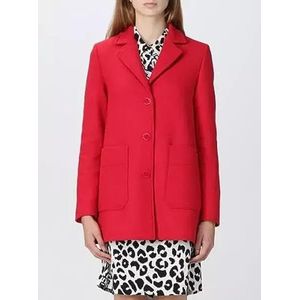Love Moschino Dames Patch Zakken Coat, RED, 40