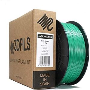 3DFILS - PLA-zijde filament voor 3D-print (1 kg, zijdegroen)