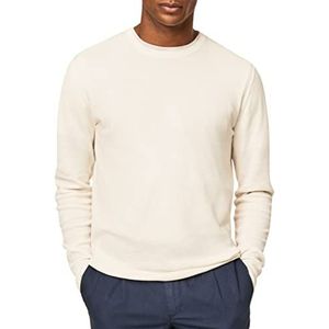 Hackett London Heren GMD Textured Crew Pullover Sweater, Wit, L