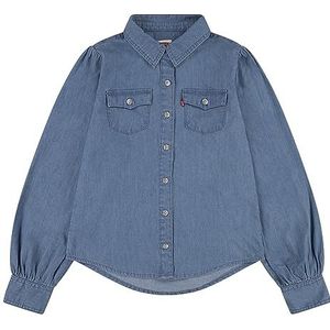 Levi's Meisjes Lvg Volledige SLV Western Denim Shi 4ej216 Shirts, Schoon Medium, 12 jaar